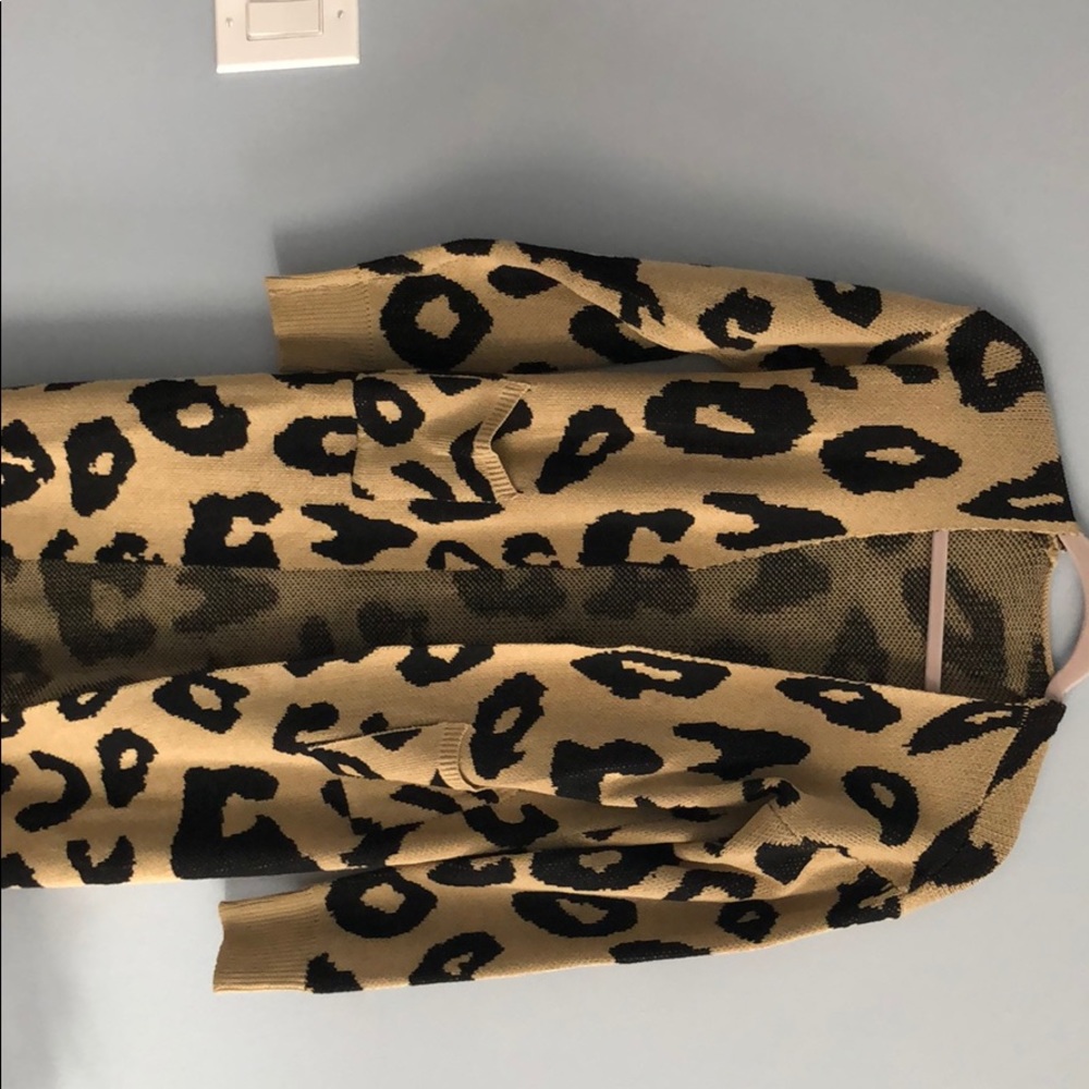 Long cheetah cardigan